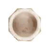 Vintage Leaf Design Cement Flower Pot Set of 2 - Decorative Planters for Indoor and Outdoor Gardens