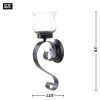 Elegant Scrolling Candle Wall Sconce for Ambient Home Decor Lighting