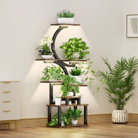 8 Tiered Corner Plant Shelf, 63" Tall Plant Stands for Indoor Plants Multiple, Metal Flower Display Shelves Holder for Home
