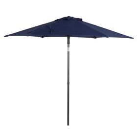 7.5' Navy Push-up and Tilt Market Patio Umbrella