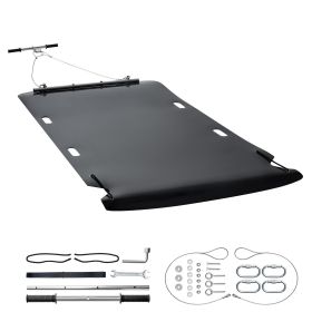 Yard Drag Sled, 90 x 46 in, 1500lbs Heavy Duty Utility Sled, HDPE Drag Glider with Ropes & Pull Cables
