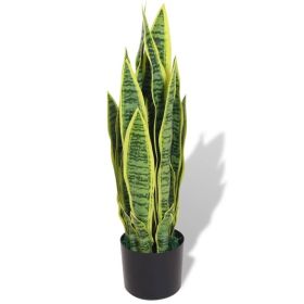 Fake Plant Green Plastic and iron wire, Real wood 25.6 in tall