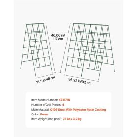 Cucumber Trellis 4 Pack, A-Frame Garden Trellises For Raised Bed, Metal Rustproof Coating Plant Support For Vine, Climbing Plants, Peas, Beans, Z (Option: Black)