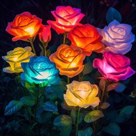 Solar Lights Outdoor Waterproof for Garden Decor, 4 Pack Solar Garden Lights for Outside, Outdoor Solar Lights for Yard with Solar Flowers Lights (size: 8pcs)